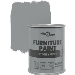 vidaXL Consumibles Para Construcción-Pintura para muebles Gris 0,75 L Impresión en pared