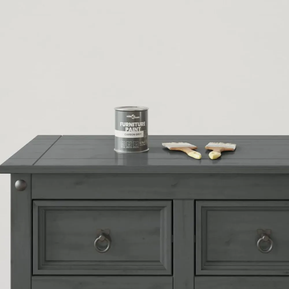 vidaXL Pintura para muebles Gris 0,75 L Impresión en pared Gris carbón Outlet