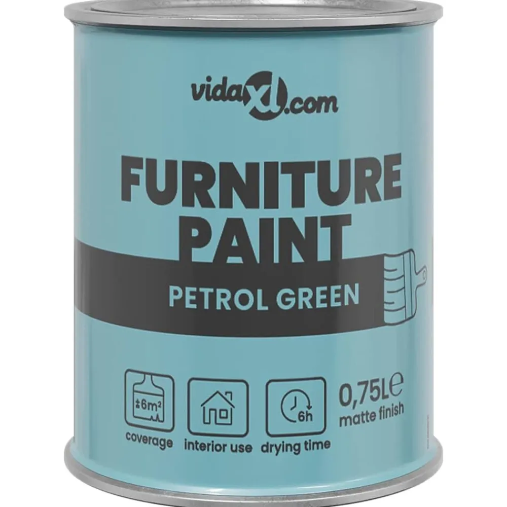 vidaXL Consumibles Para Construcción-Pintura para muebles Verde 0,75 L Impresión en pared