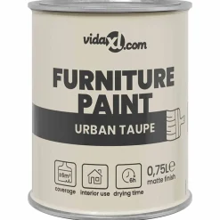 vidaXL Consumibles Para Construcción-Pintura para muebles Marrón 0,75 L Impresión en pared