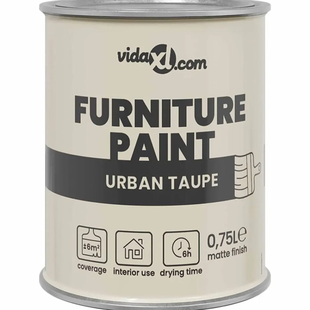 vidaXL Consumibles Para Construcción-Pintura para muebles Marrón 0,75 L Impresión en pared