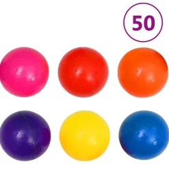 vidaXL Juguetes-Piscina de bolas para niños con 300 bolas 75x75x32 cm