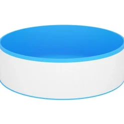 vidaXL Piscina de chapoteo skimmer colgante y bomba 350x90 cm Blanco New