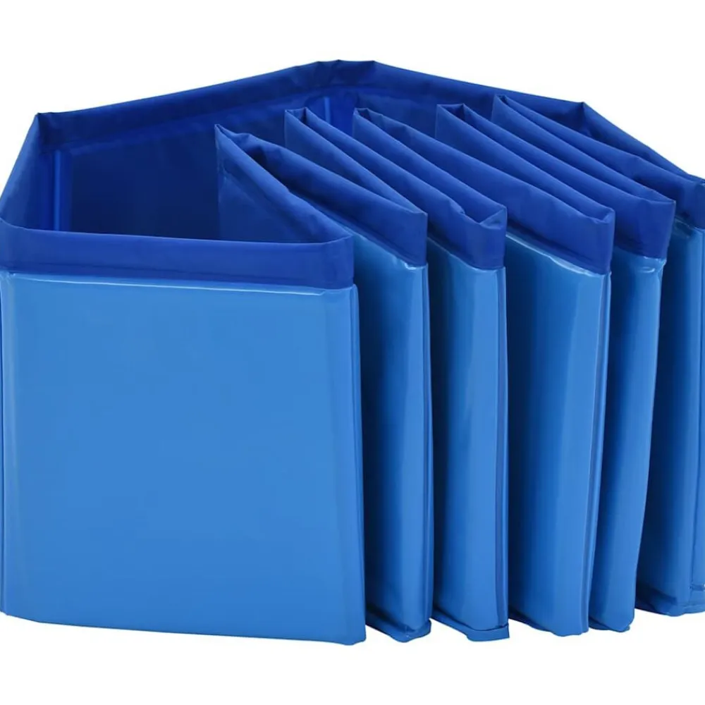 vidaXL Piscina para perros plegable PVC 80x20 cm Azul