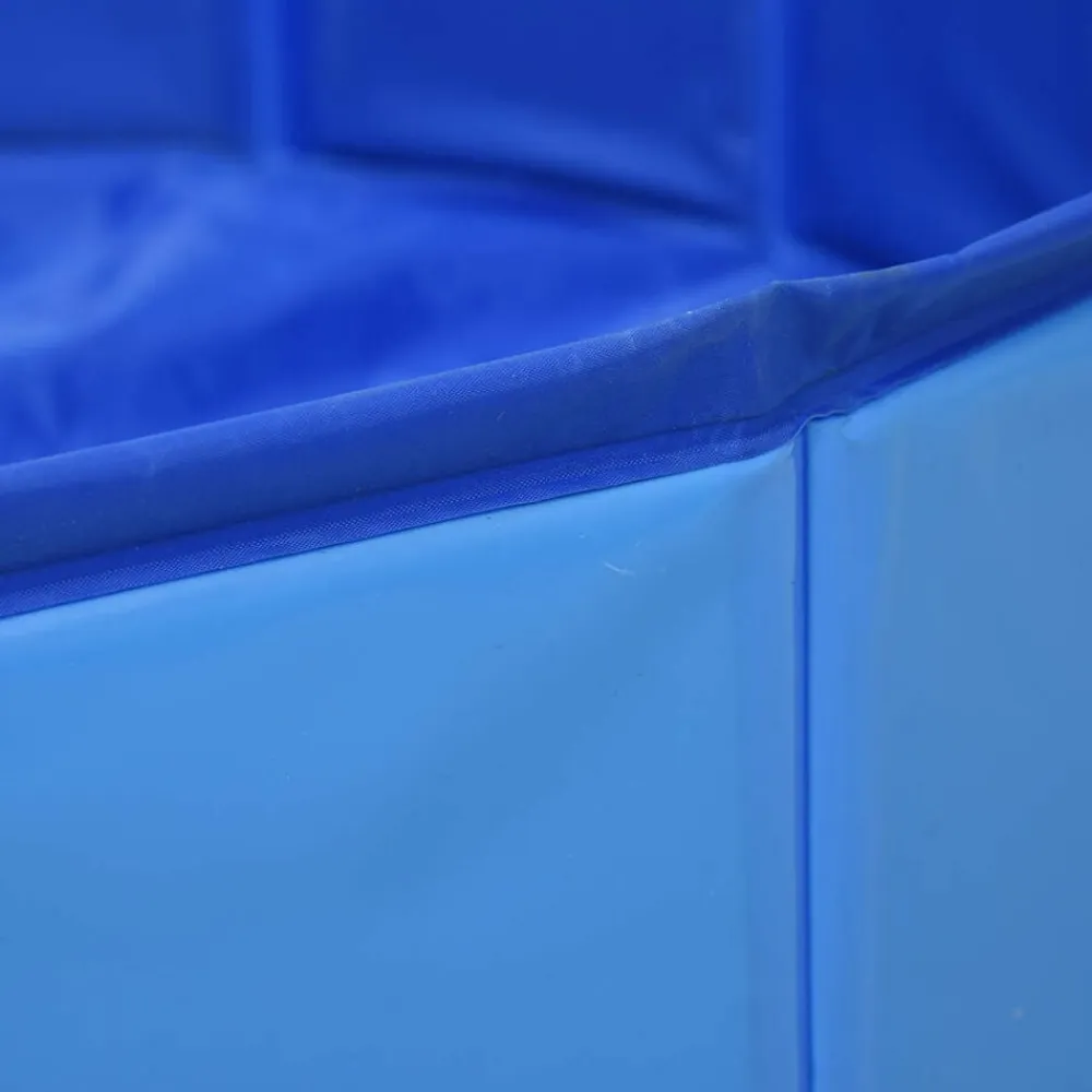 vidaXL Piscina para perros plegable PVC 80x20 cm Azul