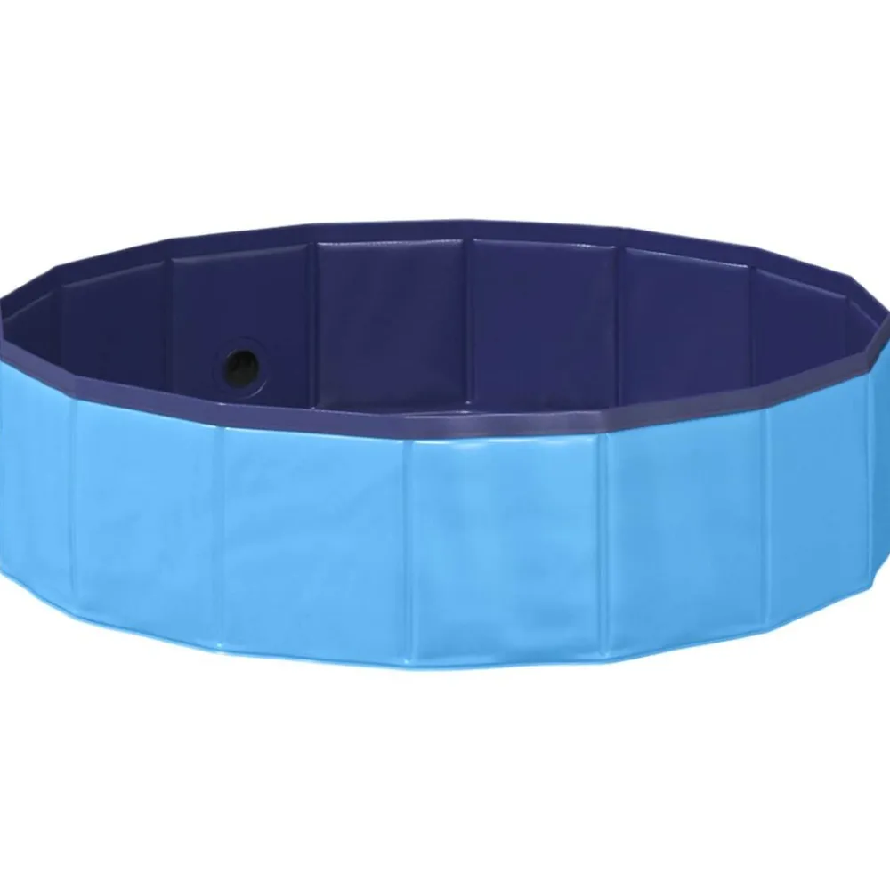 vidaXL Piscina Plegable para Perros 80 x 80 x 20 cm PVC Azul Online