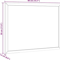 vidaXL Pizarra blanca magnética con marco de madera de pino 40x30 cm Hot