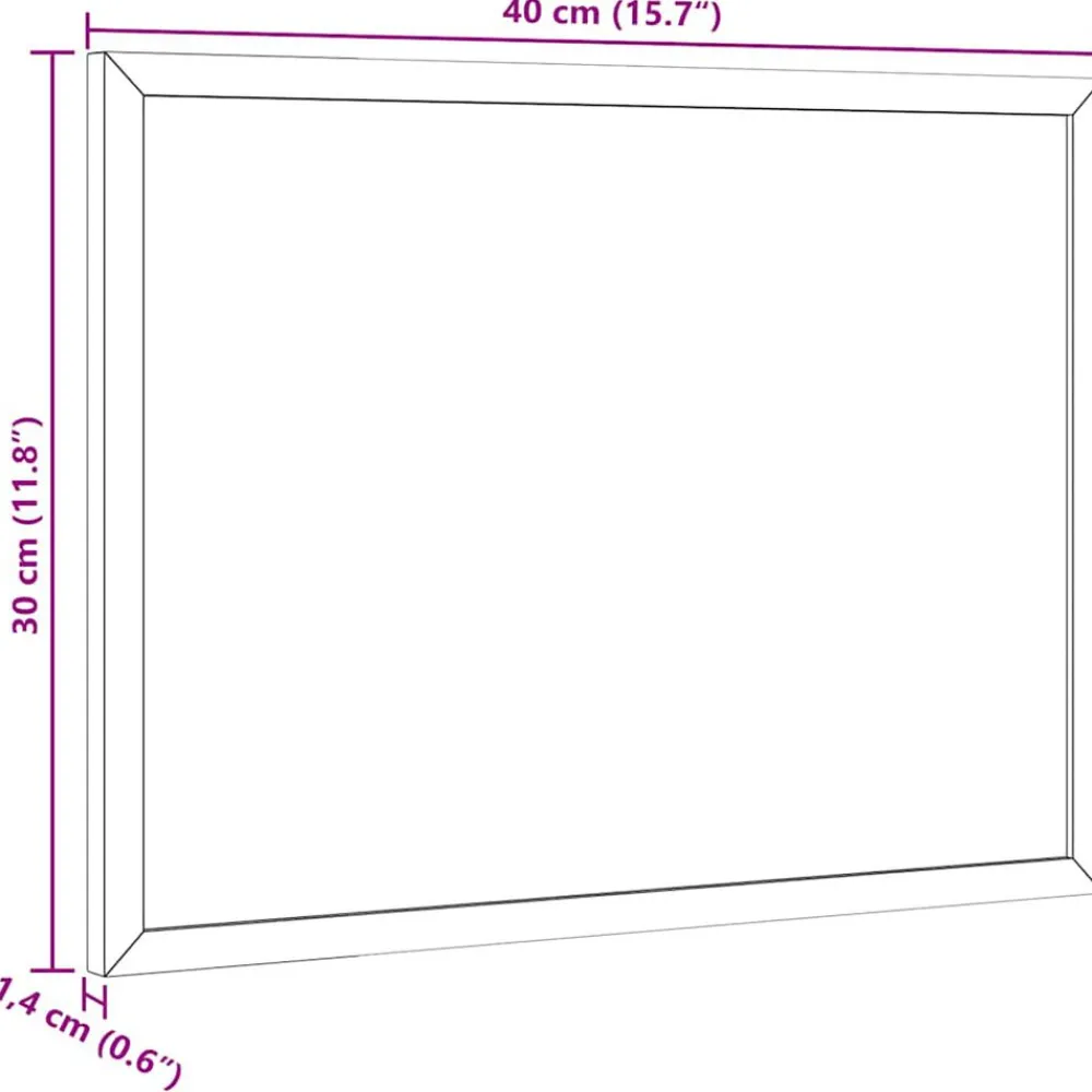 vidaXL Pizarra blanca magnética con marco de madera de pino 40x30 cm Hot