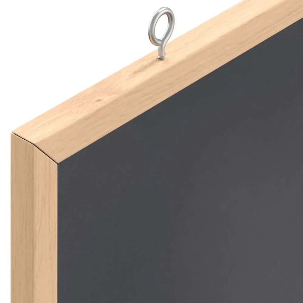 vidaXL Pizarra con marco de madera maciza de pino negra 40x30 cm Best