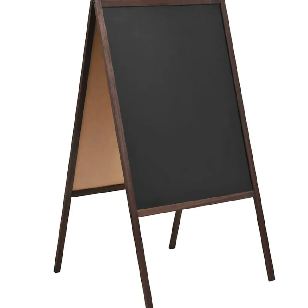 vidaXL Pizarra de pie de doble cara madera de cedro 60x80 cm New