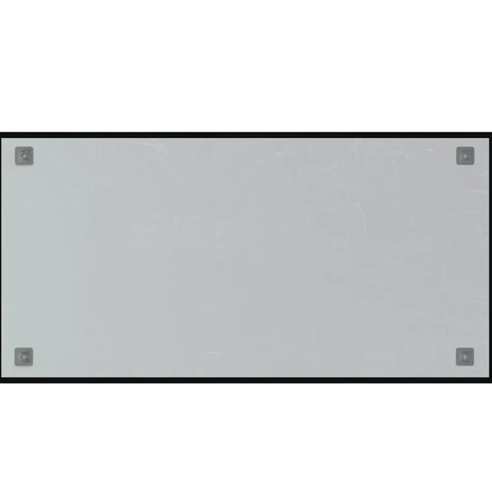 vidaXL Pizarra magnética de pared vidrio templado 100x50 cm Negro Clearance