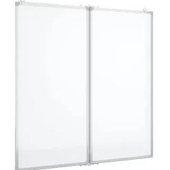 vidaXL Material De Oficina-Pizarra magnética plegable aluminio 80x80x1,7 cm