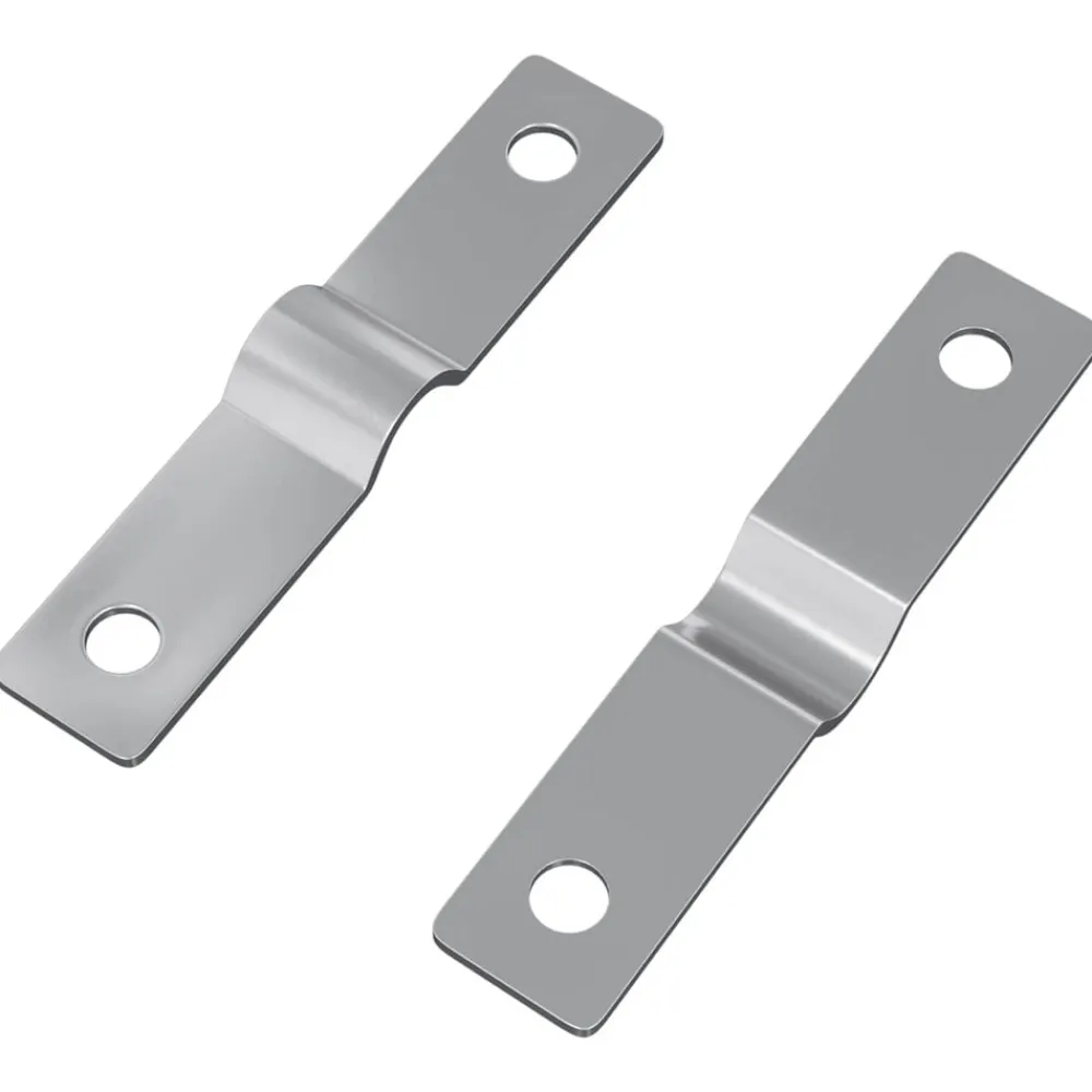 vidaXL Accesorios De Bricolaje-Placa de Impacto 2 pcs Plateado 50 x 10 x 1,2 mm Hierro