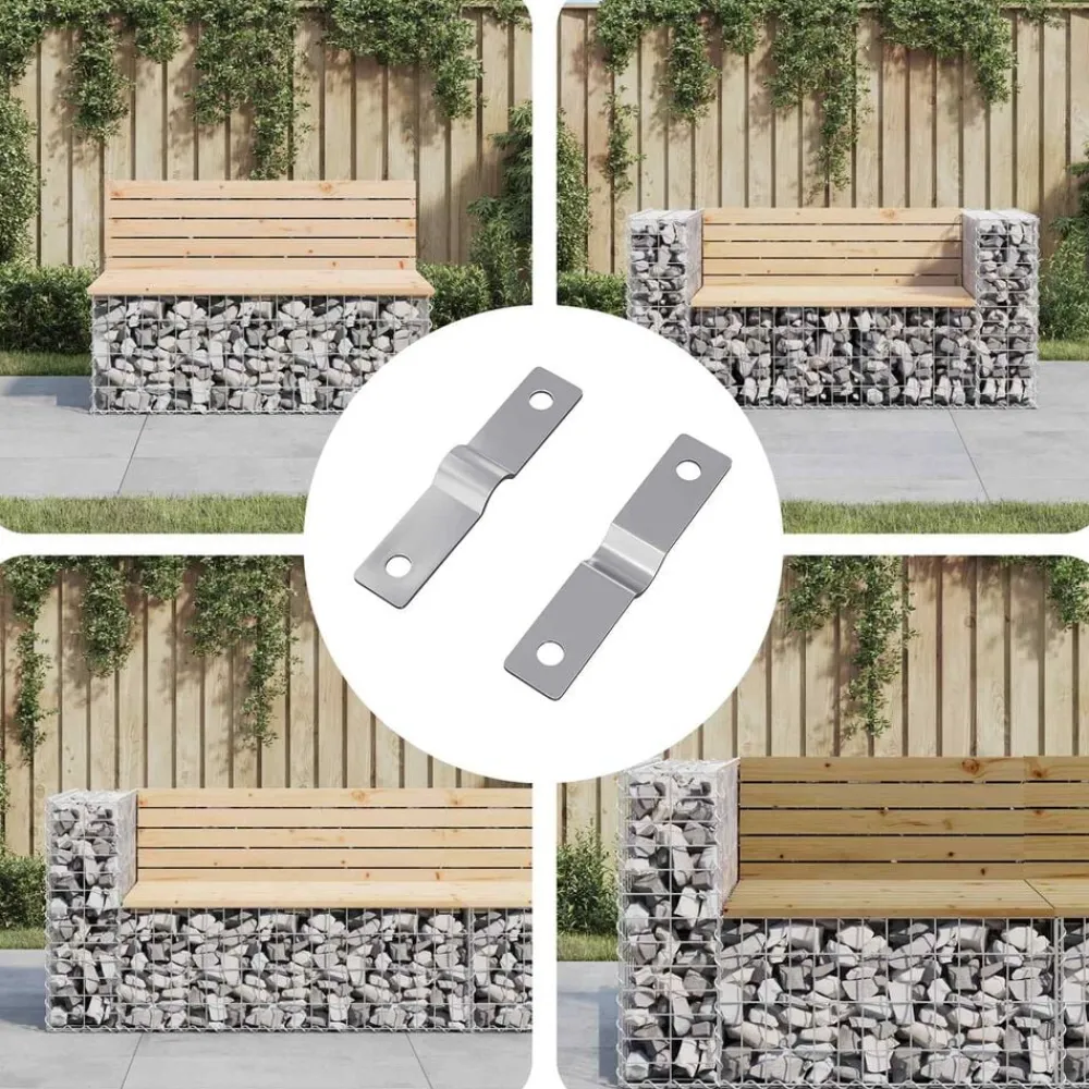 vidaXL Accesorios De Bricolaje-Placa de Impacto 2 pcs Plateado 50 x 10 x 1,2 mm Hierro