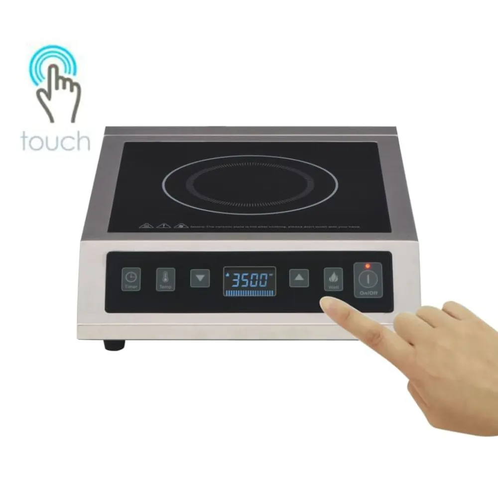 vidaXL Cocina Y Comedor-Placa de inducción eléctrica con pantalla táctil 3500 W