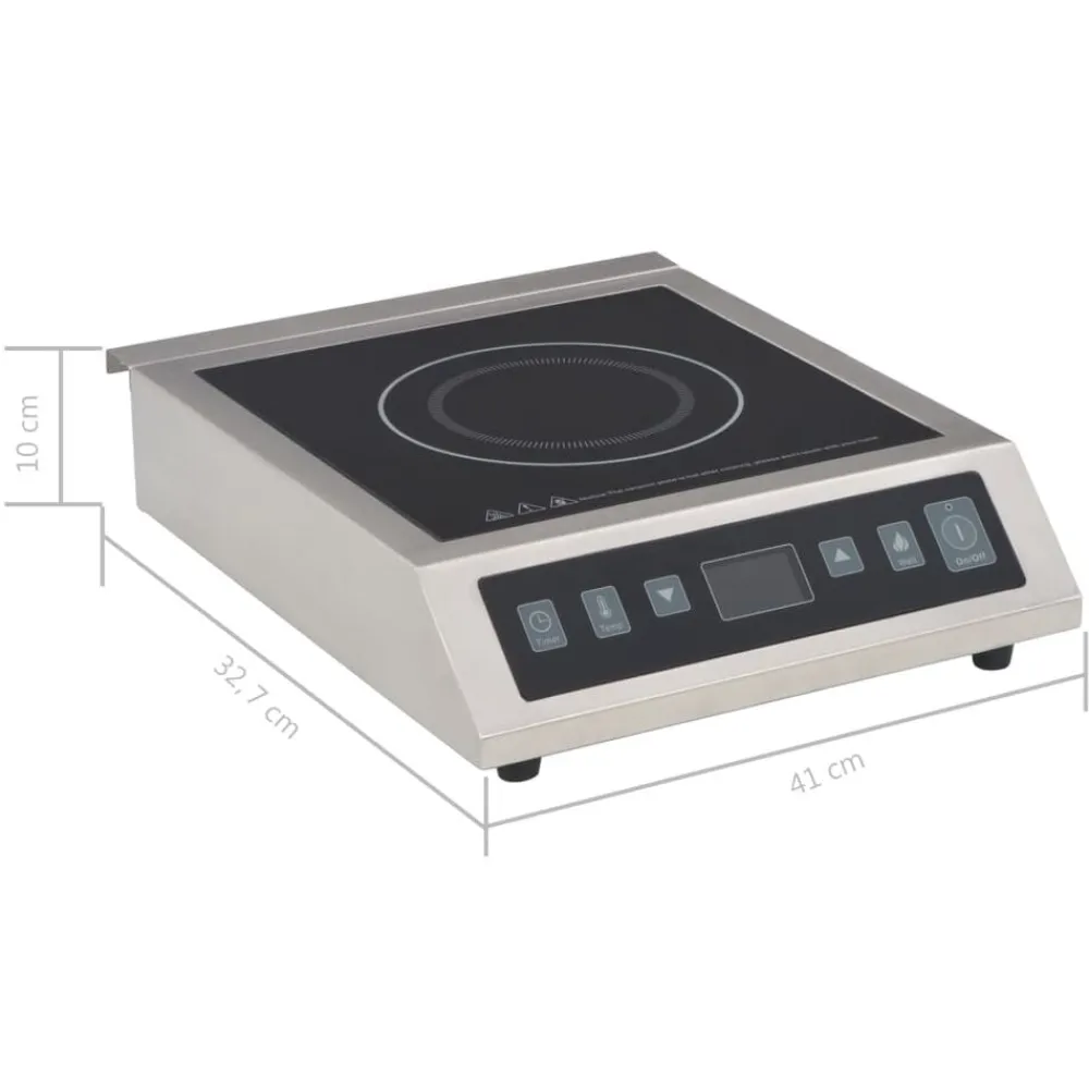 vidaXL Cocina Y Comedor-Placa de inducción eléctrica con pantalla táctil 3500 W