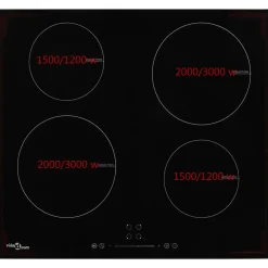 vidaXL Placa de inducción con 4 quemadores control táctil 7000 W Best