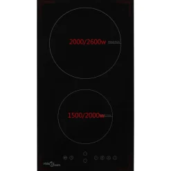 vidaXL Cocina Y Comedor-Placa de inducción con 2 quemadores control táctil 3500 W