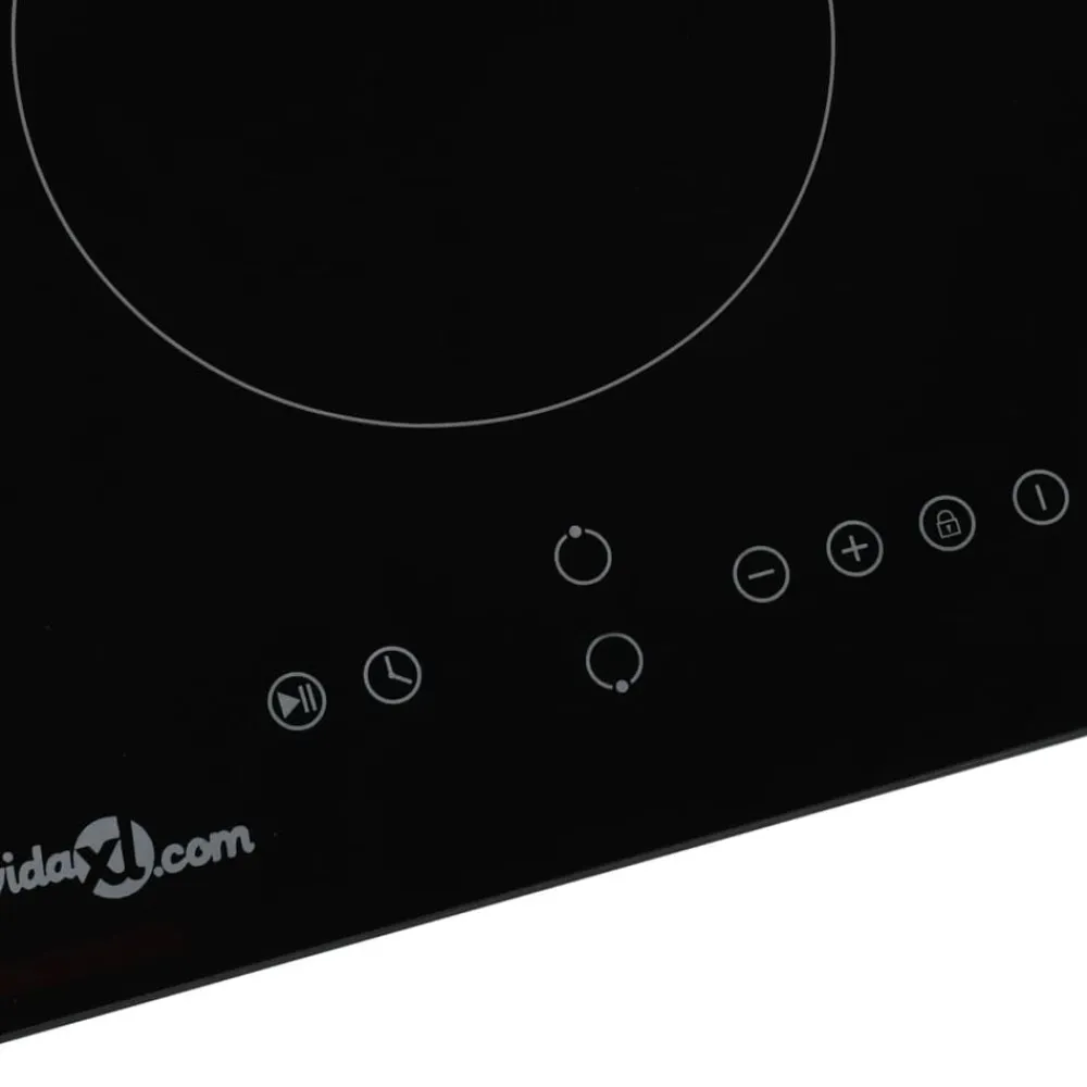 vidaXL Cocina Y Comedor-Placa de inducción con 2 quemadores control táctil 3500 W