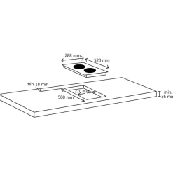 vidaXL Cocina Y Comedor-Placa de inducción con 2 quemadores control táctil 3500 W