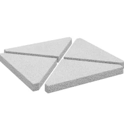 vidaXL Placa de peso para sombrilla 4 uds granito triangular 14kg Gris Online