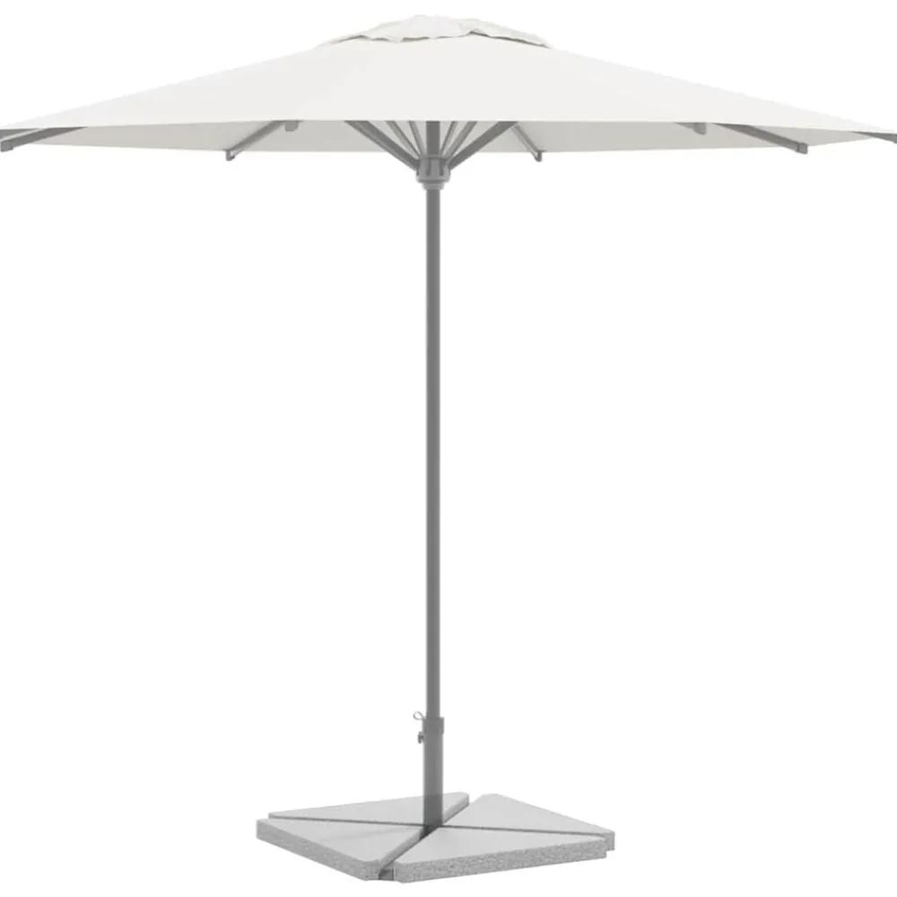 vidaXL Placa de peso para sombrilla 4 uds granito triangular 14kg Gris Online