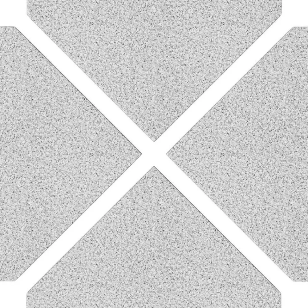 vidaXL Placa de peso para sombrilla 4 uds granito triangular 14kg Gris Online