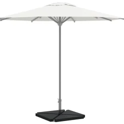 vidaXL Placa de peso para sombrilla 4uds granito triangular 14kg Negro Hot