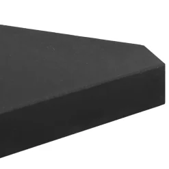 vidaXL Placa de peso para sombrilla 4uds granito triangular 14kg Negro Hot