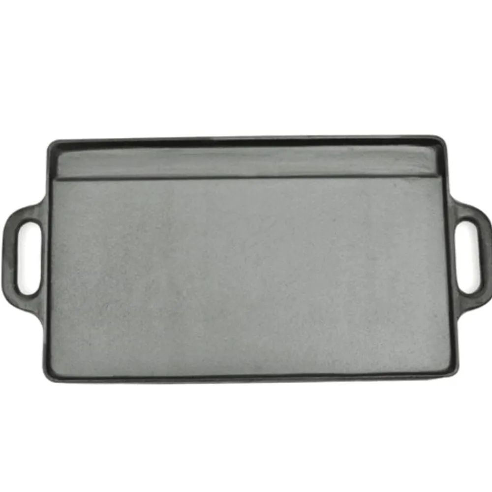 vidaXL Placa parrilla de hierro fundido reversible 38x23cm 2 unidades Clearance