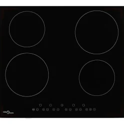 vidaXL Cocina Y Comedor-Placa vitrocerámica 4 quemadores control táctil 6000 W