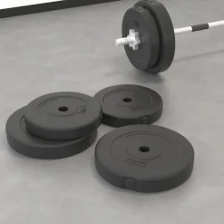 vidaXL Fitness Y Musculación-Placas de pesas 4 uds cemento 30 kg