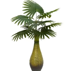 vidaXL Decoración-Planta de palma artificial 9 hojas 65 cm verde