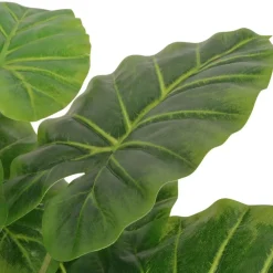 vidaXL Decoración-Planta de taro artificial con macetero verde 45 cm