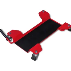 vidaXL Plataforma rodante dolly para motocicletas roja New