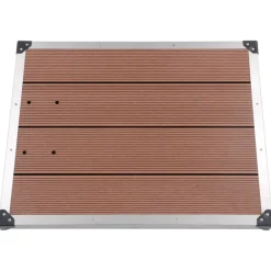 vidaXL Plato de ducha de jardín WPC acero inoxidable marrón 80x62 cm Marr&oacute;n Sale