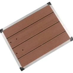 vidaXL Plato de ducha de jardín WPC acero inoxidable marrón 80x62 cm Marrón Sale