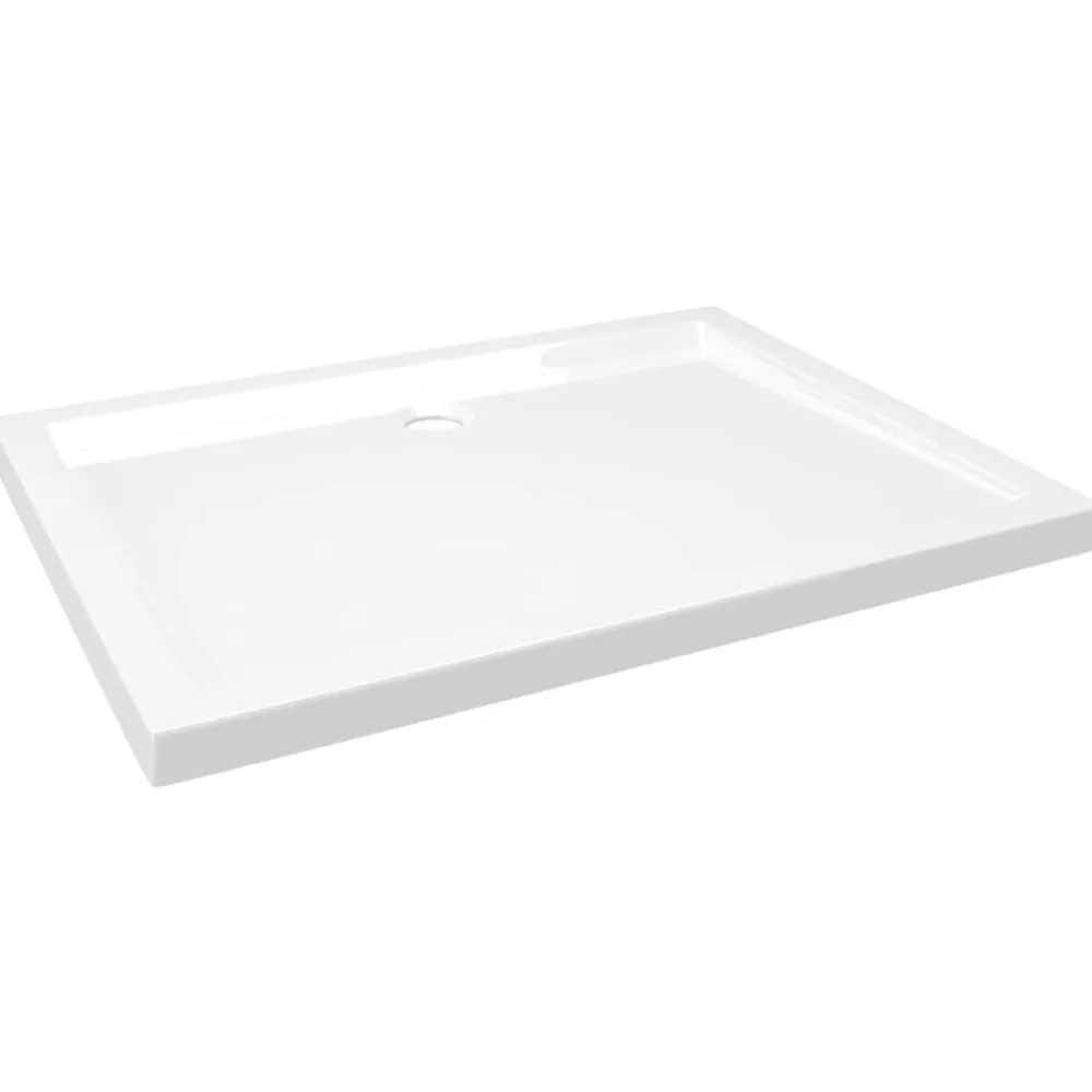 vidaXL Plato de ducha rectangular ABS 70x90 cm Blanco Best