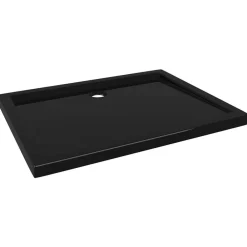 vidaXL Plato de ducha rectangular ABS 70x90 cm Negro Hot