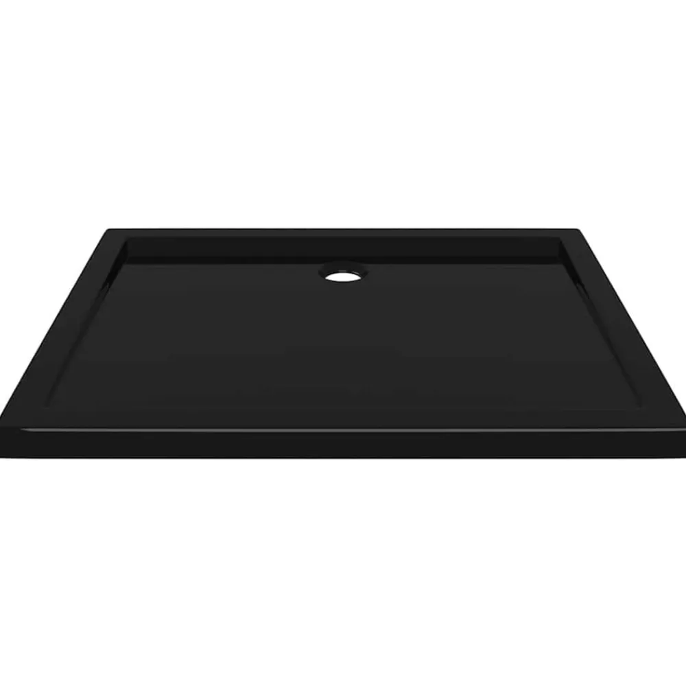 vidaXL Plato de ducha rectangular ABS 70x90 cm Negro Hot