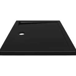 vidaXL Plato de ducha rectangular ABS 70x90 cm Negro Hot