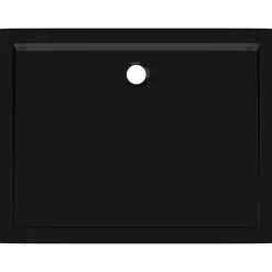 vidaXL Plato de ducha rectangular ABS 70x90 cm Negro Hot
