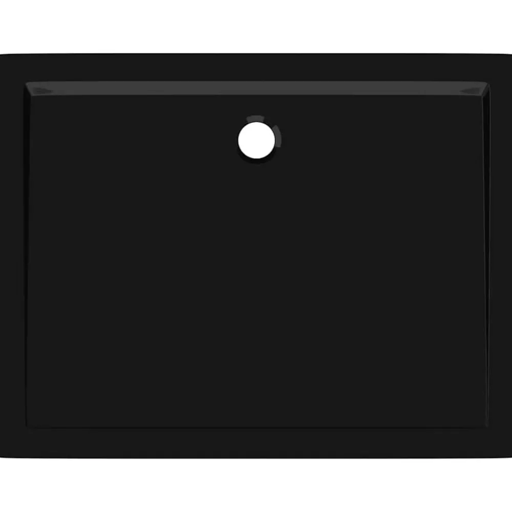 vidaXL Plato de ducha rectangular ABS 70x90 cm Negro Hot
