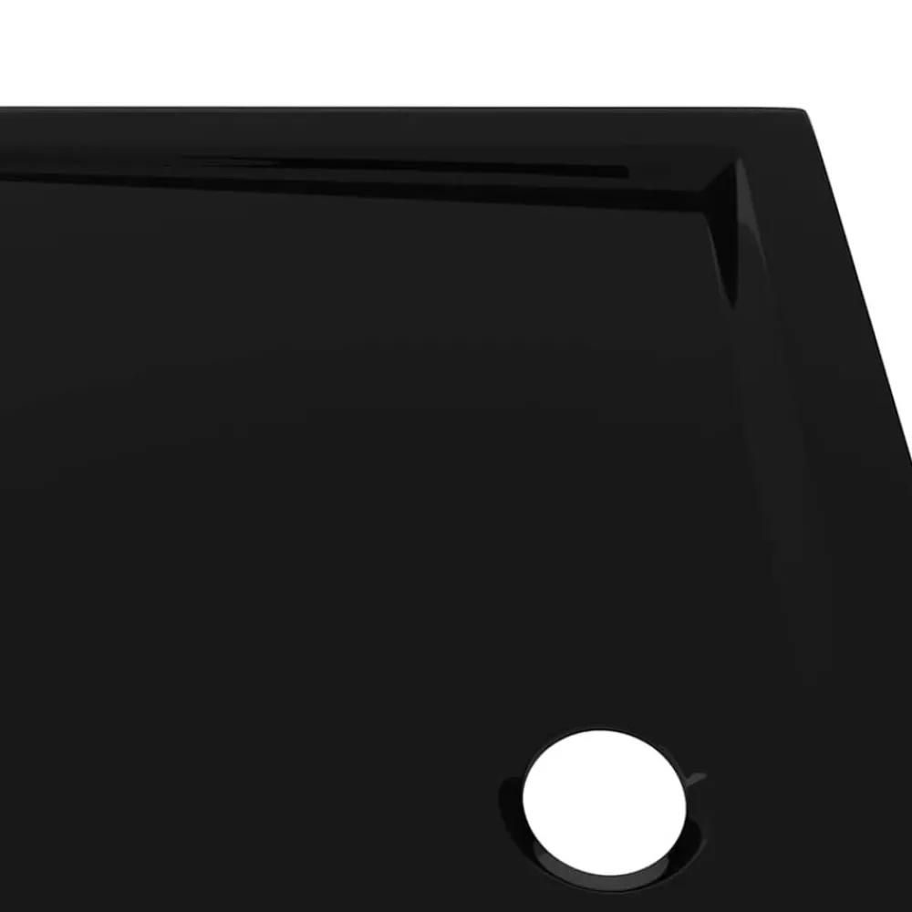 vidaXL Plato de ducha rectangular ABS 70x90 cm Negro Hot