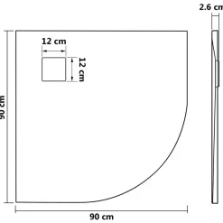 vidaXL Plato de ducha SMC marrón 90x90 cm Marr&oacute;n Outlet