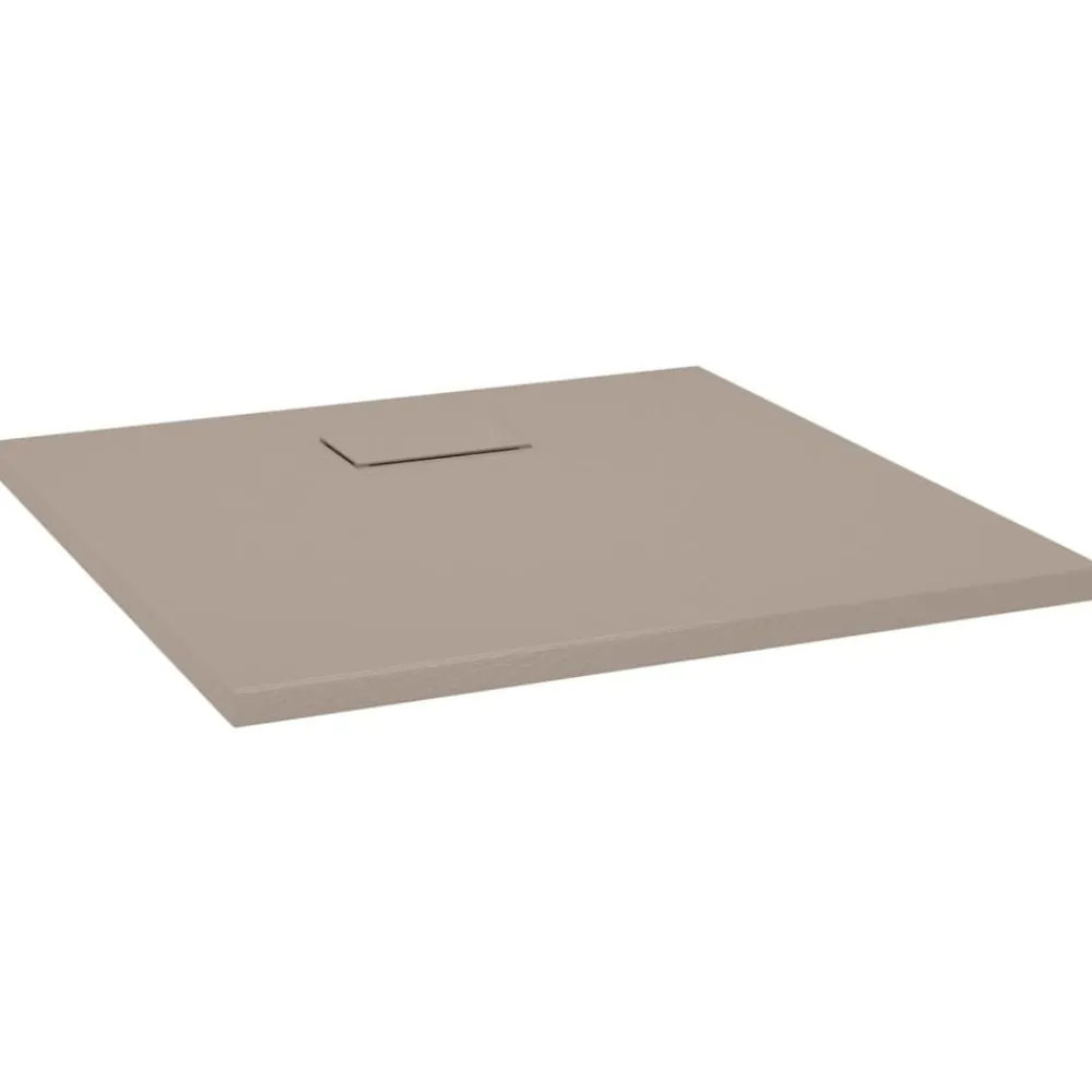 vidaXL Fontanería-Plato de ducha SMC marrón 80x80 cm