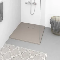 vidaXL Fontanería-Plato de ducha SMC marrón 80x80 cm