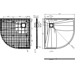 vidaXL Fontanería-Plato de ducha SMC 90x90 cm