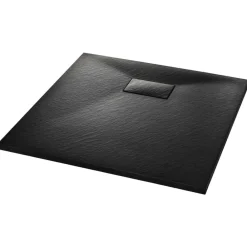 vidaXL Plato de ducha SMC 80x80 cm Negro