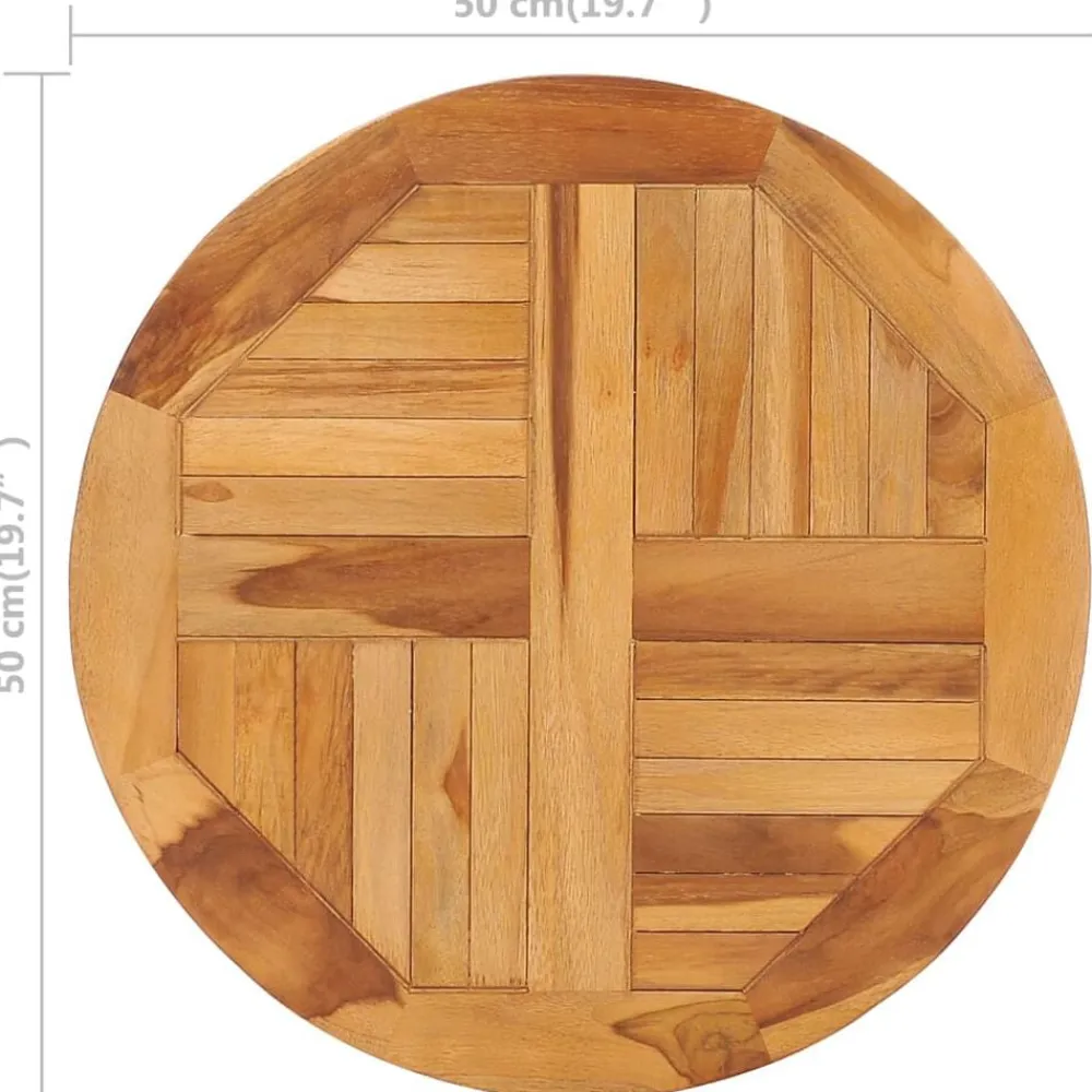 vidaXL Plato giratorio para mesa de madera maciza de teca Outlet